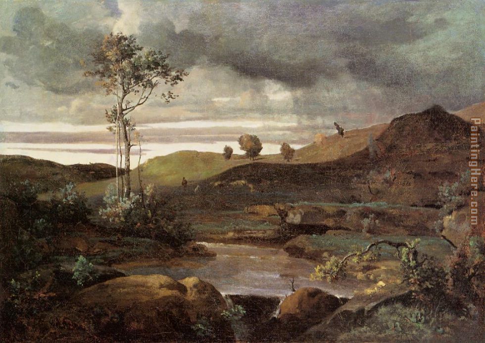 The Roman Campagna in Winter painting - Jean-Baptiste-Camille Corot The Roman Campagna in Winter art painting